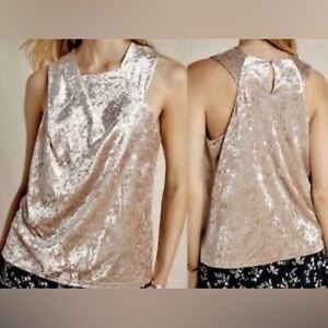 Anthropologie Porridge Crushed Velvet Sleeveless Top Size Small NWT